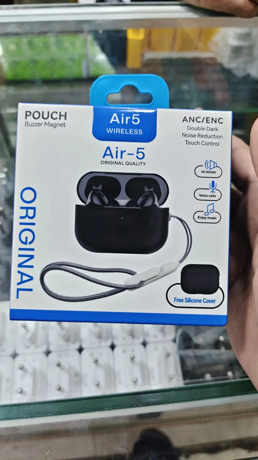 Air-5 Wireless Earbuds – ANC/ENC Noise Reduction | Touch Control | HD Sound (With Silicone Case) NextGad