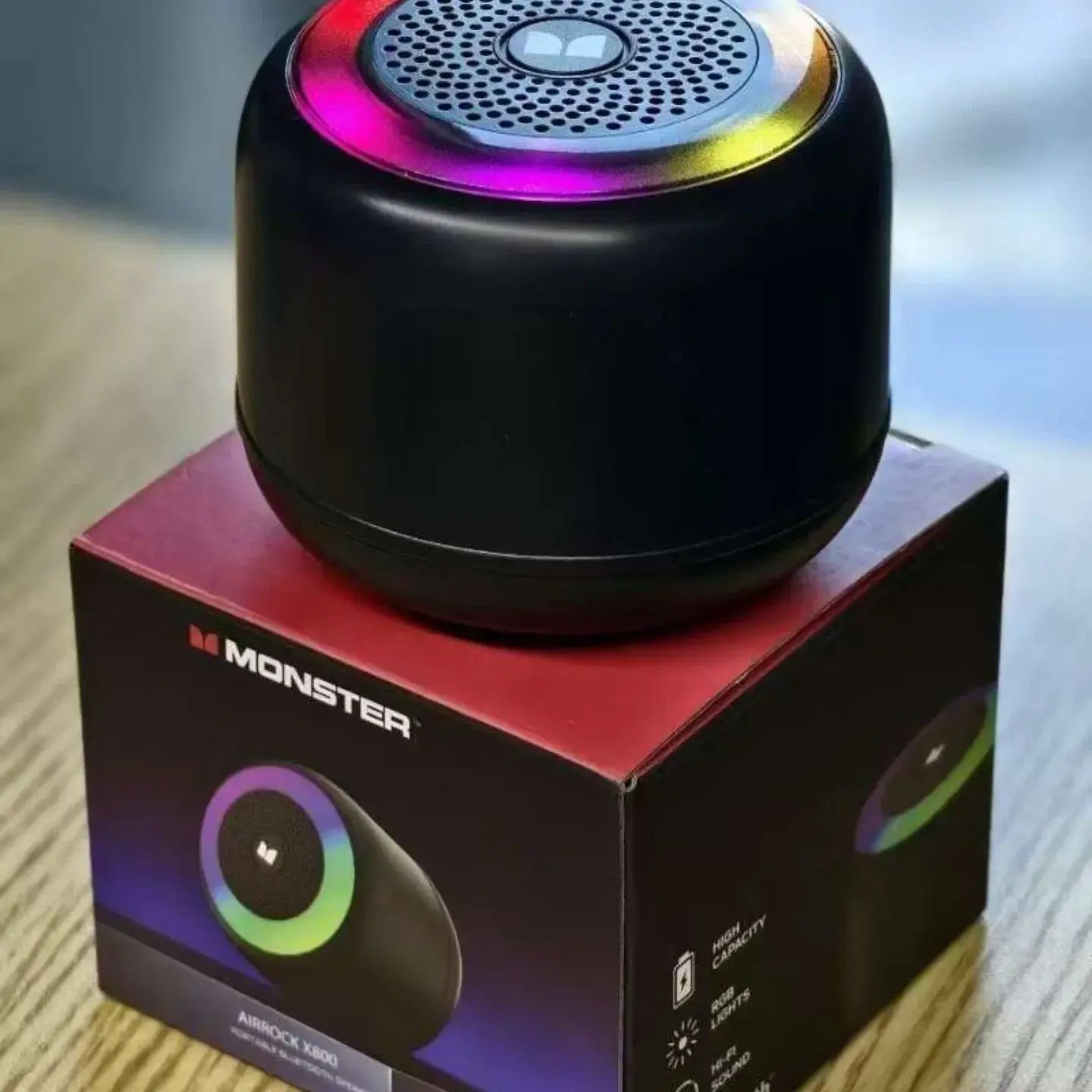 Monster Airrock X500 Bluetooth Speaker – RGB Lights | Deep Bass | Portable Wireless Speaker NextGad