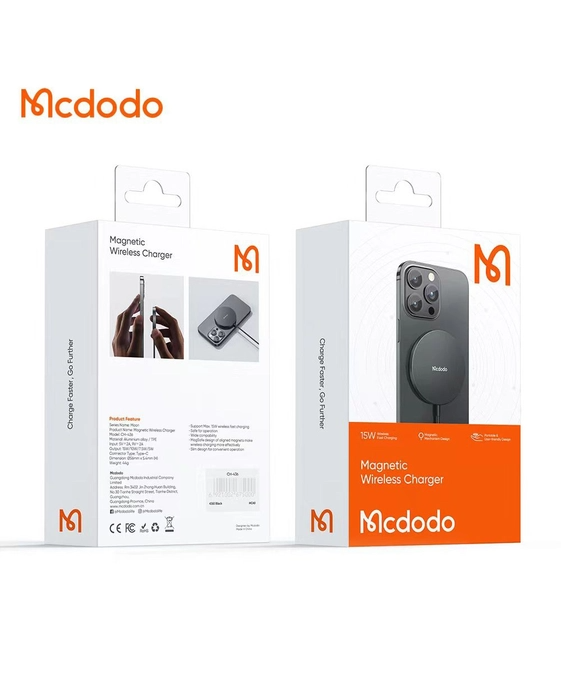 Mcdodo Magnetic Wireless Charger – 15W Fast Charging | MagSafe Compatible (iPhone & Android) NextGad
