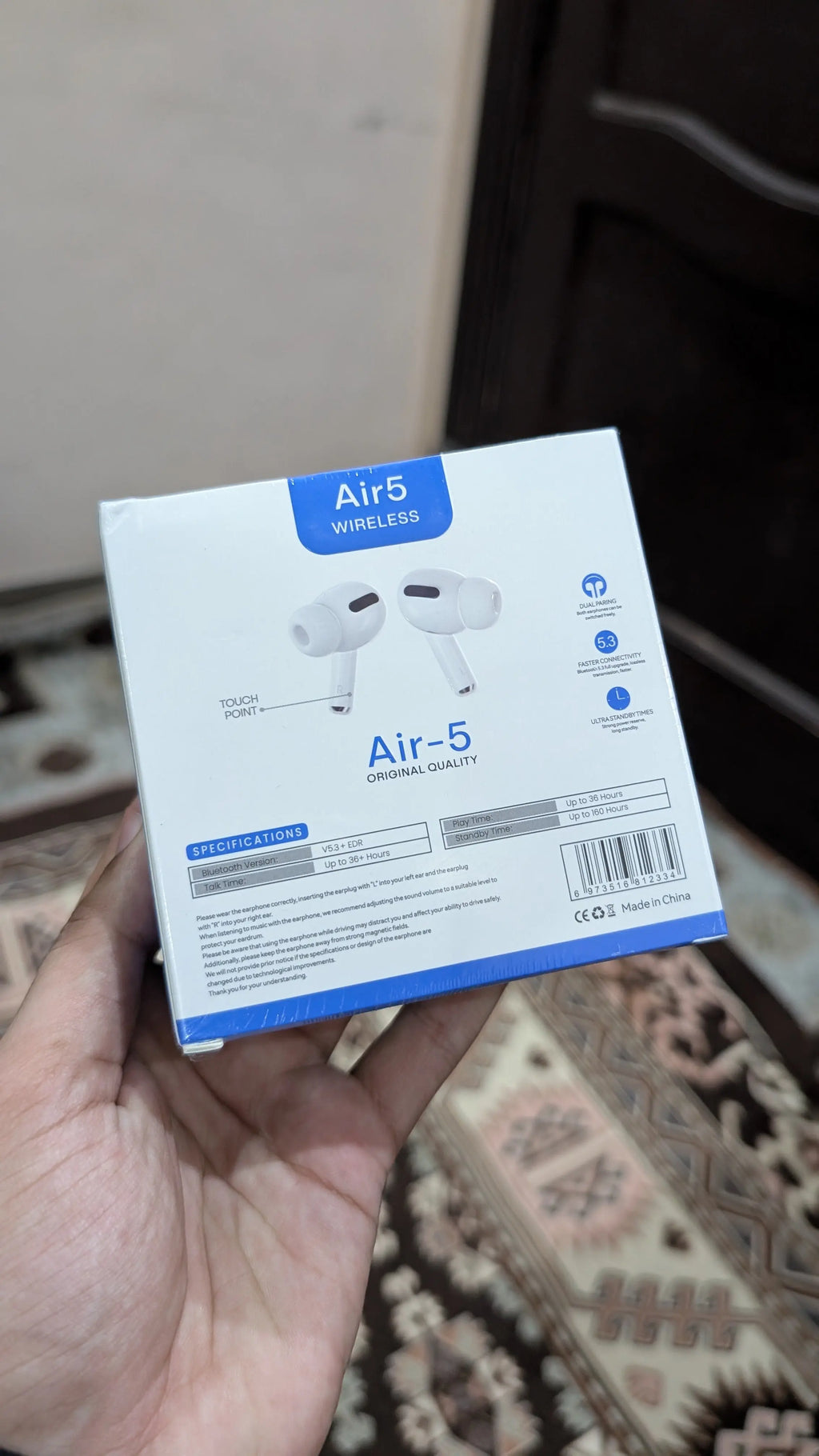 Air-5 Wireless Earbuds – ANC/ENC Noise Reduction | Touch Control | HD Sound (With Silicone Case) NextGad