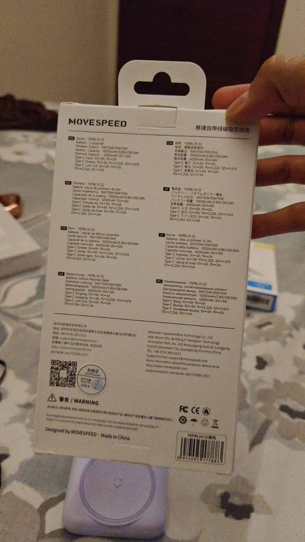 Movespeed Wireless Power Bank| Wireless PowerBank | Fast Charging| Magsafe Supported NextGad